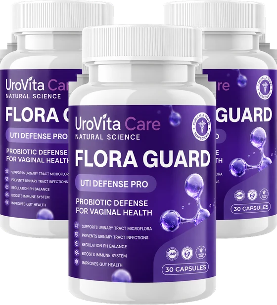 Three bottles of UroVita Care Flora Guard Capsules